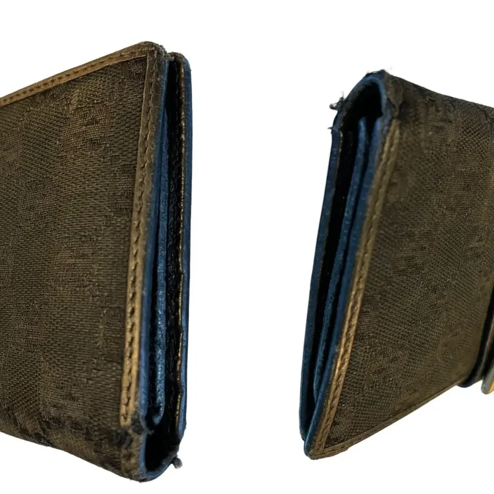 Gucci Black Signature GG Horsebit Buckle Wallet